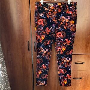 Pilcro Black Floral Women's Skinny Jeans